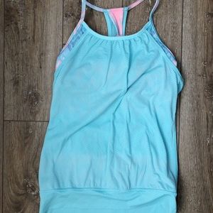 Ivivva Girls Blue Double Dutch Tank Top Size 12